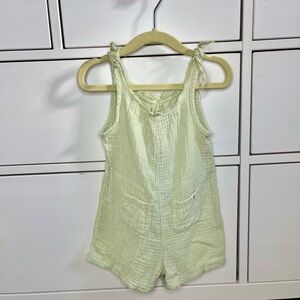 Easy Peasy Baby Girls 100% Cotton Sage Romper 12-18 Months